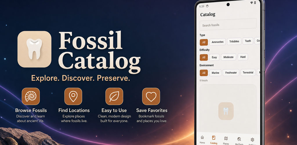 Fossil Catalog app presentation